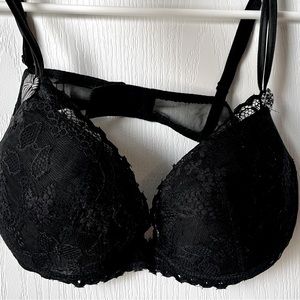 La Perla Black Label black padded lace bra